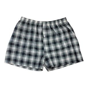 Cotton Blend Plaid Boxer Shorts